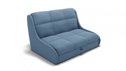 Диван Куба 800 (ЗР) Цвет фасада: Голубой; Тип: Прямой; Материал фасада: Металл/Велюр