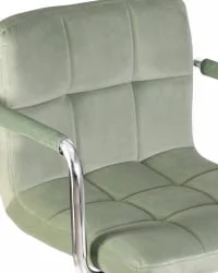 Стул барный DOBRIN KRUGER ARM Мятный велюр MJ9-87