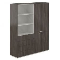 Шкаф высокий двойной Атлас НЗ-0301+НЗ-0302.БТ.БТ Бренсон Трюфель / Atlas NZ-0301+NZ-0302.BT.BT