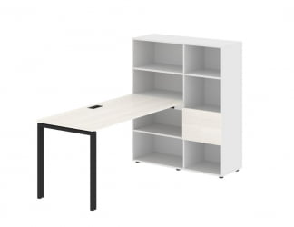 Рабочая станция EDIS EURST 1115 Ясень Траун Черный Белый