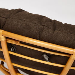 Кресло PAPASAN 23/01 W /с подушкой/ диаметр подушки 125 см, 115х101х104 см, Honey (мед), ткань Коричневый, 3М7-147