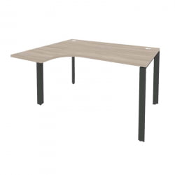 Стол эргономичный левый на П-образном м/к ОНИКС О.МП-СА-3Л Дуб Аттик/Антрацит / ONIX O.MP-SA-3L