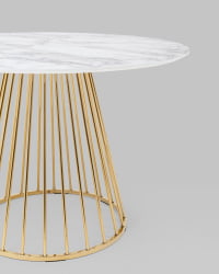 Стол обеденный Ливерпуль 110кс110 Белый мрамор / 110x110