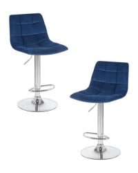 Стул барный DOBRIN TAILOR (синий велюр (MJ9-117)) 2 шт