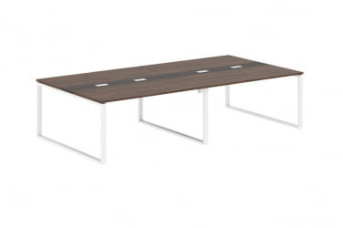 Переговорный стол ЕДИС ЕКCТ 3116 Дуб Денвер темный Мокко Белый / EDIS EQCT