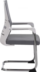 Кресло для посетителей Еверпроф Висит Вхите Сетка Серый / Everprof Visit White