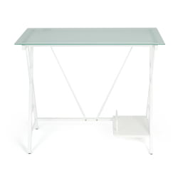 Стеклянный компьютерный стол GD-01 white (белый)