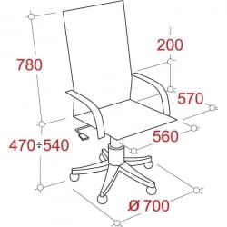 Кресло руководителя Echair-545 ML 425119 Коричневое