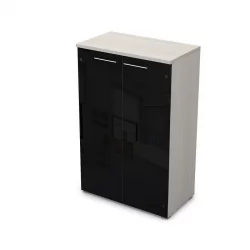 Шкаф средний со стеклом GLOSS LINE 9НШ.017.7 Ivory