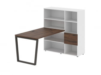 Рабочая станция EDIS EVRST 1213 Дуб Денвер темный Мокко Белый