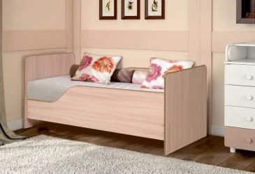 Кровать детская с бортом Малышка №1 600*1400 Бук