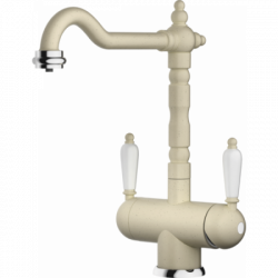 Смеситель Омоикири Амагасаки-Бе Латунь/Гранит/Ваниль / Omoikiri Amagasaki-Be