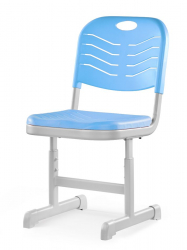 Стул ученический пластиковый регулируемый (рост 5-7) Голубой