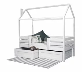 Кровать-домик RooRoom кд-2 с ящиками Белый Кровать-домик RooRoom кд-2 с ящиками Белый
