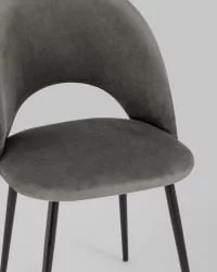 Стул Меган велюр Темно-серый