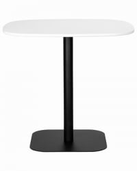 Дизайнерский стол DOBRIN OTIS (белая столешница, черное основание)