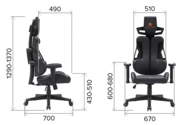 Кресло геймерское Еверпроф Сервал К Экокожа Черный / Everprof Serval Q