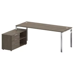 Письменный стол с полками и ящиками METAL SYSTEM DIRECT БГ.СРТ-6.8 Л Вяз Благородный