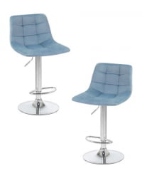 Стул барный ДОБРИН ТАИЛОР (пудрово-голубой велюр (МДЖ9-74)) 2 шт / DOBRIN TAILOR (MJ9-74))