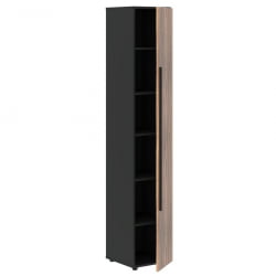 Шкаф-колонка с глухой дверью (правый) VELION VENEER VRHCS 40.1 R Американский орех Яшма черная