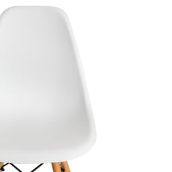 Стул CINDY (EAMES) (mod. 1801) дерево бук/металл/сиденье пластик, 45x51x82 см, White (белый)