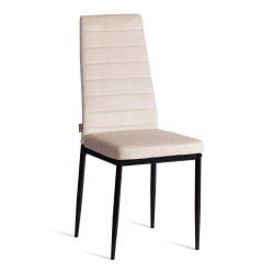 Дизайнерский стул Easy (mod. JSC02-1) металл, флок, 41 х 52 х 96 см, beige (молочный) HLR2 / черный