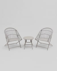 Комплект складной мебели для сада Солей светло-серый / Soley