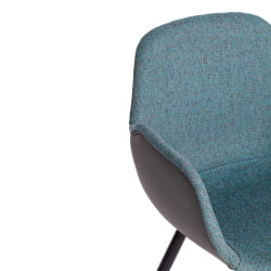 Стул VALENTINO (mod. PC45-2) металл/экокожа/ткань, 55 х 58 х 81 см, Turquoise (бирюзовый)/Grey (серый)/черный
