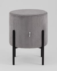 Пуф Кейси велюр рельефный светло-серый