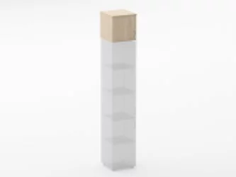 Антресоль узкая Glassy 6.04.13Л Дуб молочный
