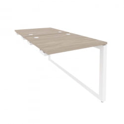 Стол-приставка двойной на О-образном м/к к опорым элем. ОНИКС О.МО-Д.СПР-0.8 Дуб Аттик/Белый / ONIX O.MO-D.SPR-0.8