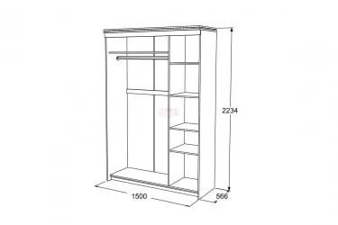 Дизайнерский шкаф Ольга 13 Анкор темный/Анкор светлый