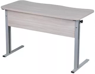 Парта двухместная (рост 6) эргономичная Дуб вотан/Металл Серый