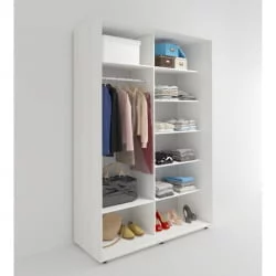 Шкаф-купе 2-х дверный Акцент-Дуэт КЛ 1200х600 Выбеленное дерево