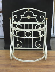 Тумбочка Мадена кованая полки стекло