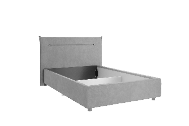 Полутороспальная кровать Альба КМ1.2-16 топаз (велюр)