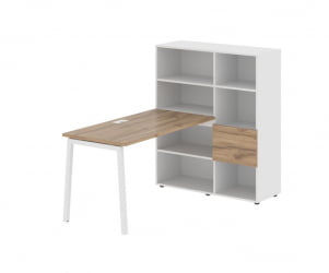 Рабочая станция EDIS ELRST 1113 Дуб Денвер светлый Белый Белый