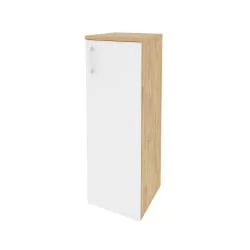 Шкаф средний узкий правый ОНИКС О.СУ-2.3(Р) Тиквуд Светлый/Белый / ONIX O.SU-2.3(R)