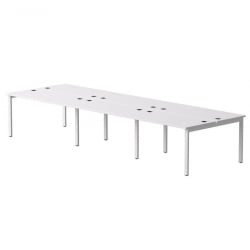 Бенч-система на 6 мест на металлокаркасе, опоры 45 гр Everprof EVO 254S017 (4740) Белый