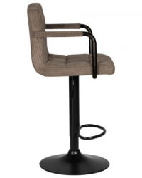 Стул барный ДОБРИН КРУГЕР АРМ БЛАCК (какао вельвет (ЛАР-Е2041-05)) 2 шт / DOBRIN KRUGER ARM BLACK (LAR-E2041-05))
