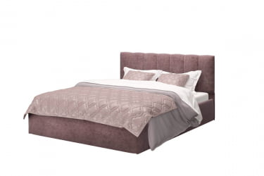 Кровать Элен 1400*2000 мм, велюр Роcк 12, серо-фиолетовый / Rock