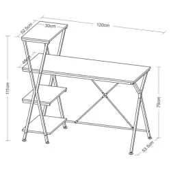 Стол на металлокаркасе BRABIX LOFT CD-004 Дуб натуральный