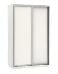 Белый шкаф-купе в прихожую Экспресс Дуо Элемент 1400х2200х Белый снег / 1400х2200h