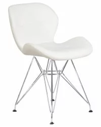 Металлический стул DOBRIN BUTTERFLY CHROME Белый