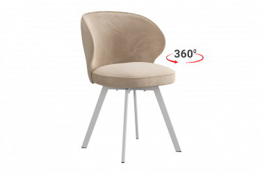 Стул Гудвин Т2П (пломбир (велюр)/белый)