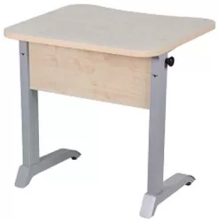 Парта одноместная эргономичная рост 6 Клен Танзау/Металл Серый