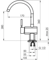 Смеситель STANDART ST-31 Бежевый