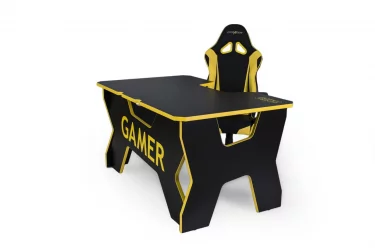 Стол геймерский Генериc Комфорт Гамер2/ДС/НЙ Желтый Черный / Generic Comfort Gamer2/DS/NY
