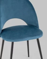 Стул Меган велюр Пыльно-синий