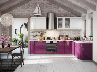 Панель окончание тумбы кухонной 704 тип 3 Анастасия ЛД 848.003.000 Ежевика